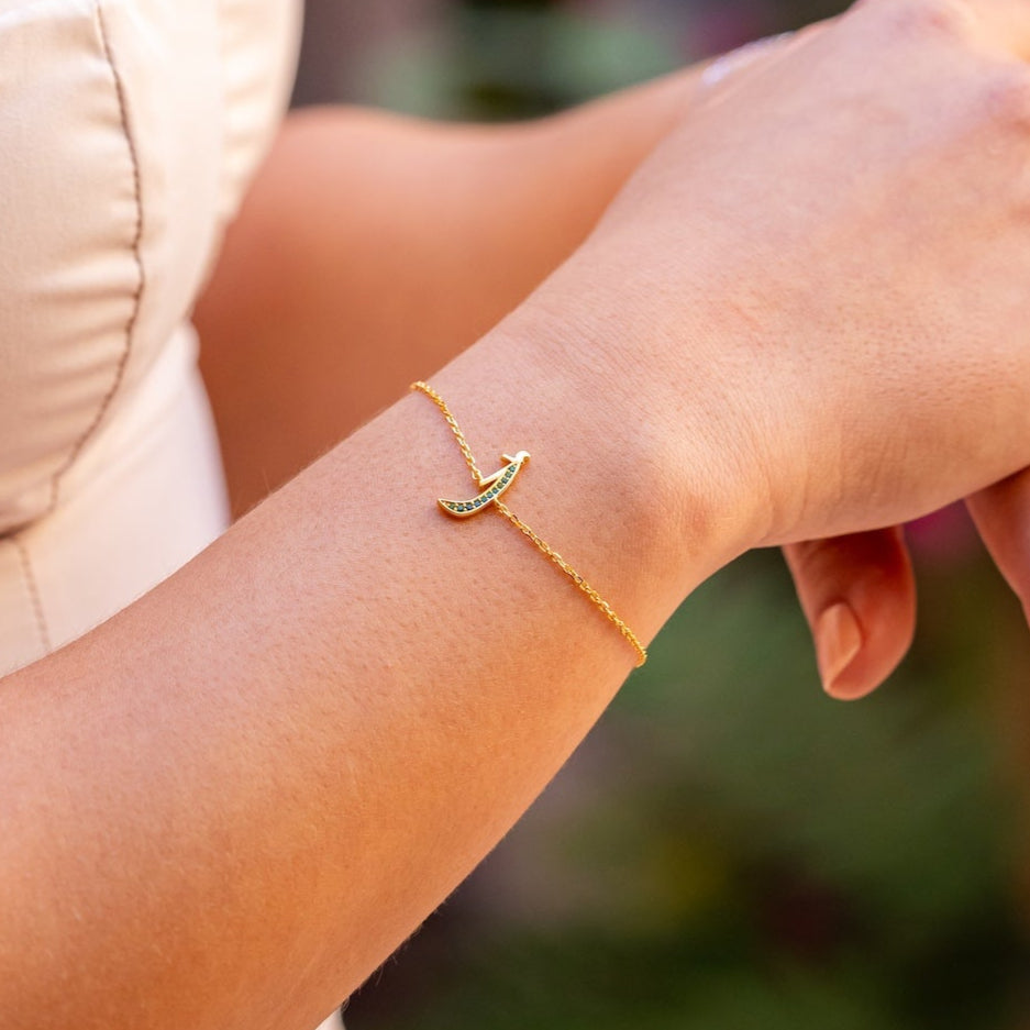 Arabic Initial Bracelet (أ)