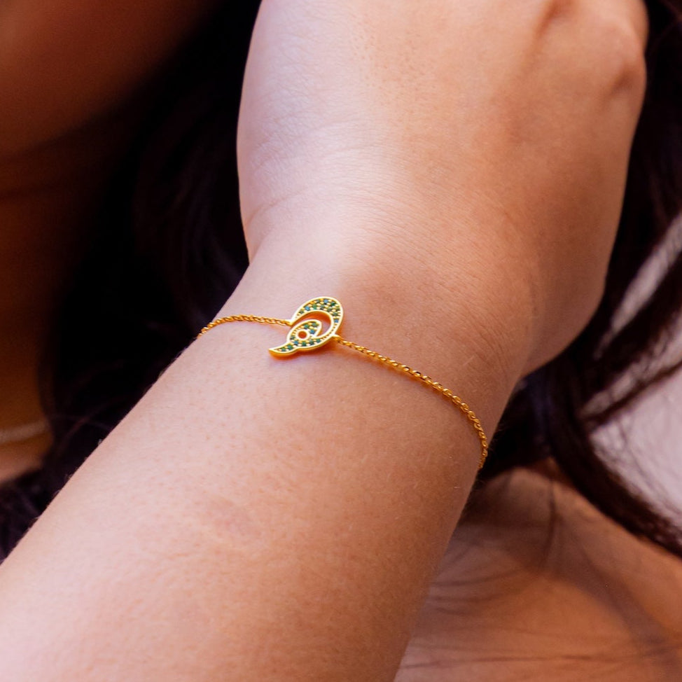 Arabic Initial Bracelet (هـ)