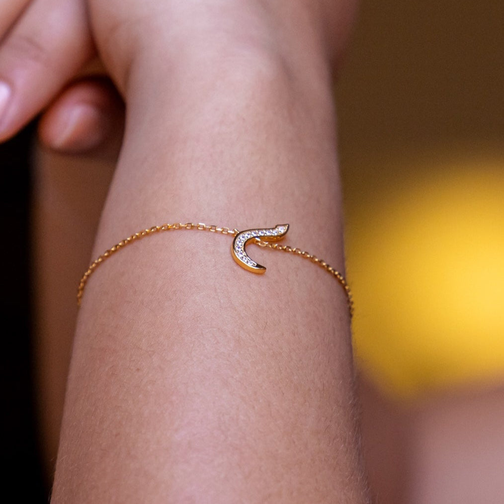 Arabic Initial Bracelet (م)