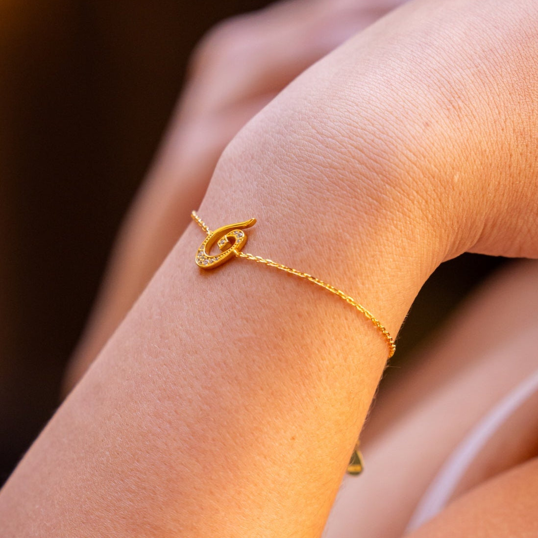 Arabic Initial Bracelet (ن)