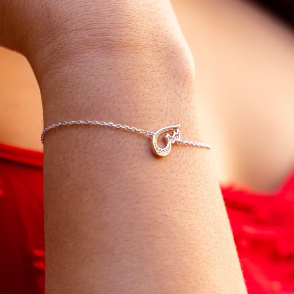 Arabic Initial Bracelet (س)